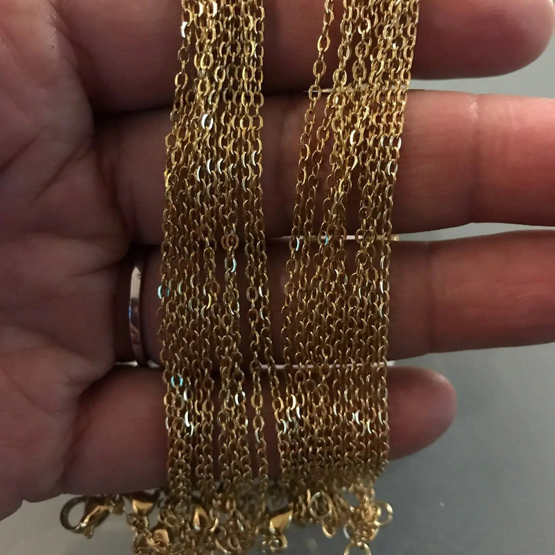 LUXUKISSKIDS lančići od nehrđajućeg čelika ogrlica žena 10 kom/lot veleprodaja DIY rolo 2 mm lančić bez blijeđenja za izradu nakita