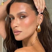 Punk siledad kullatud liialdatud Dupes Pisarad Tursked haamerdatud kõrvarõngad roostevabast terasest vesitilga kerge kõrvaklapp