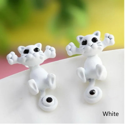 Πολλαπλών χρωμάτων Classic Fashion Kitten Animal Jewelry Cute Stud σκουλαρίκια για γάτες για γυναίκες κορίτσια Αξεσουάρ κοσμημάτων