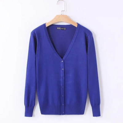 Kampsun Kootud kardigan-nööbiga jope 2022. aasta sügisene V-kaelusega avara, suurte pikkade varrukatega vabaaja topid naistele kampsun 6XL