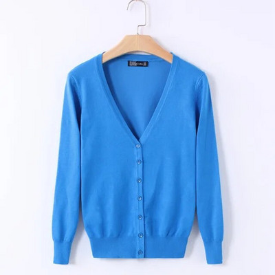 Kampsun Kootud kardigan-nööbiga jope 2022. aasta sügisene V-kaelusega avara, suurte pikkade varrukatega vabaaja topid naistele kampsun 6XL