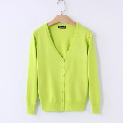 Kampsun Kootud kardigan-nööbiga jope 2022. aasta sügisene V-kaelusega avara, suurte pikkade varrukatega vabaaja topid naistele kampsun 6XL