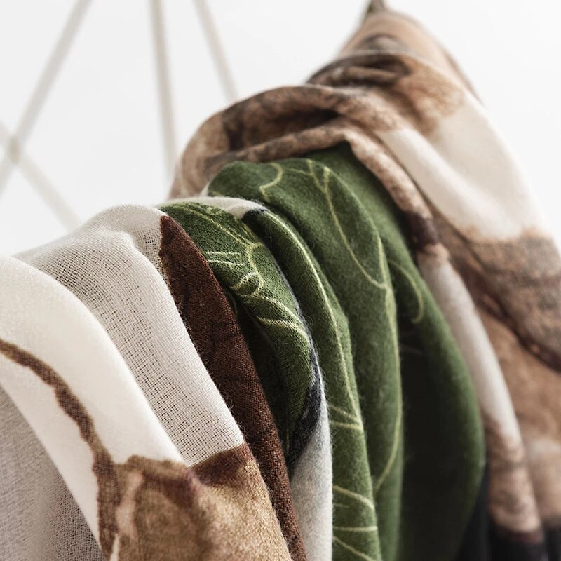 Mekani šal od kašmira za žene, topli zimski šalovi, veliki šal s cvjetnim printom i omotom od šala