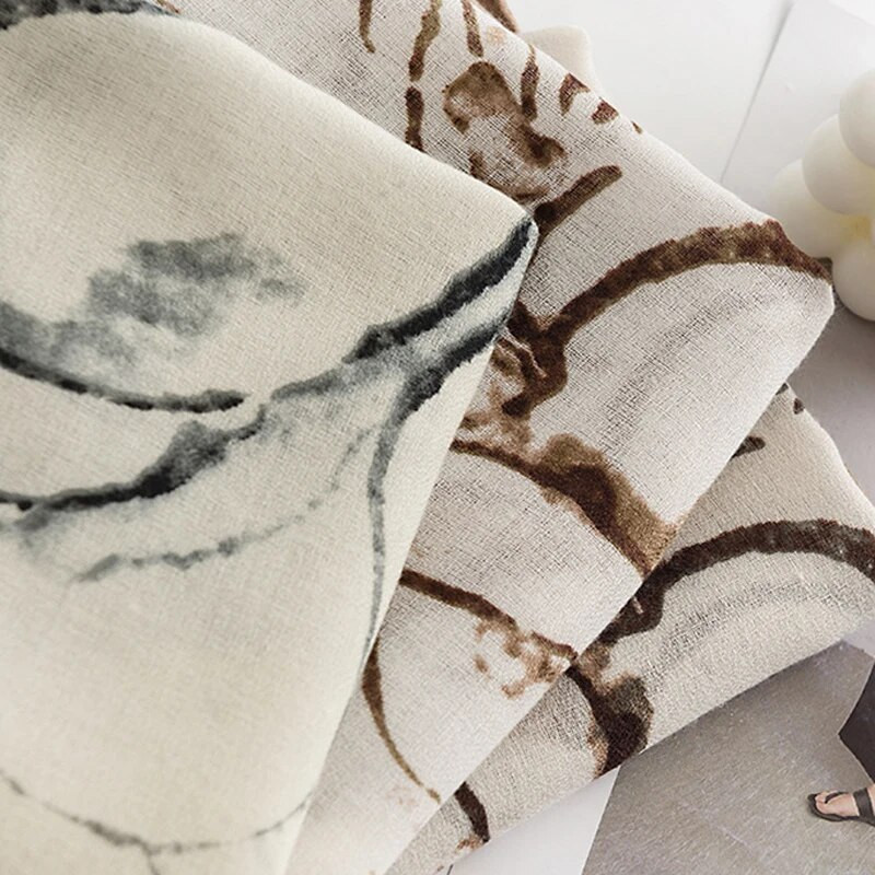 Mekani šal od kašmira za žene, topli zimski šalovi, veliki šal s cvjetnim printom i omotom od šala