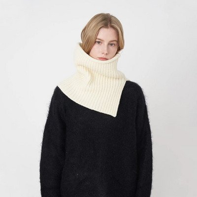 2023 Topla zimska pletena ženska marama oko vrata Modni dizajn Prugasta puna vunena pređa Šalovi s čarobnim prstenom Kašmir Bufanda prigušivač