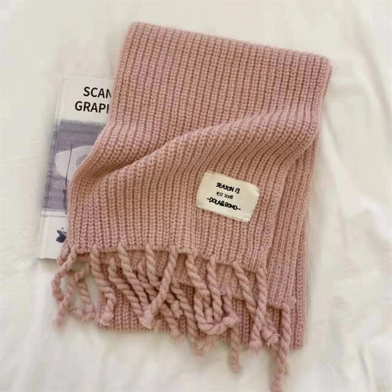 2023 Topla zimska pletena ženska marama oko vrata Modni dizajn Prugasta puna vunena pređa Šalovi s čarobnim prstenom Kašmir Bufanda prigušivač