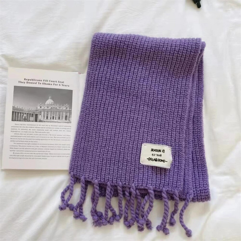 2023 Topla zimska pletena ženska marama oko vrata Modni dizajn Prugasta puna vunena pređa Šalovi s čarobnim prstenom Kašmir Bufanda prigušivač