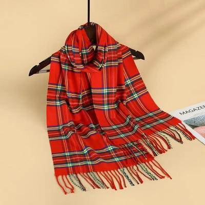 Ženske Tople Klasične Karirane Šalove Modne Ležerne Kašmir Par Rešetkaste Zimske Muške Poslovni Uniseks prigušivač hidžab 30cm*190cm