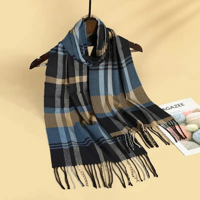 Ženske Tople Klasične Karirane Šalove Modne Ležerne Kašmir Par Rešetkaste Zimske Muške Poslovni Uniseks prigušivač hidžab 30cm*190cm