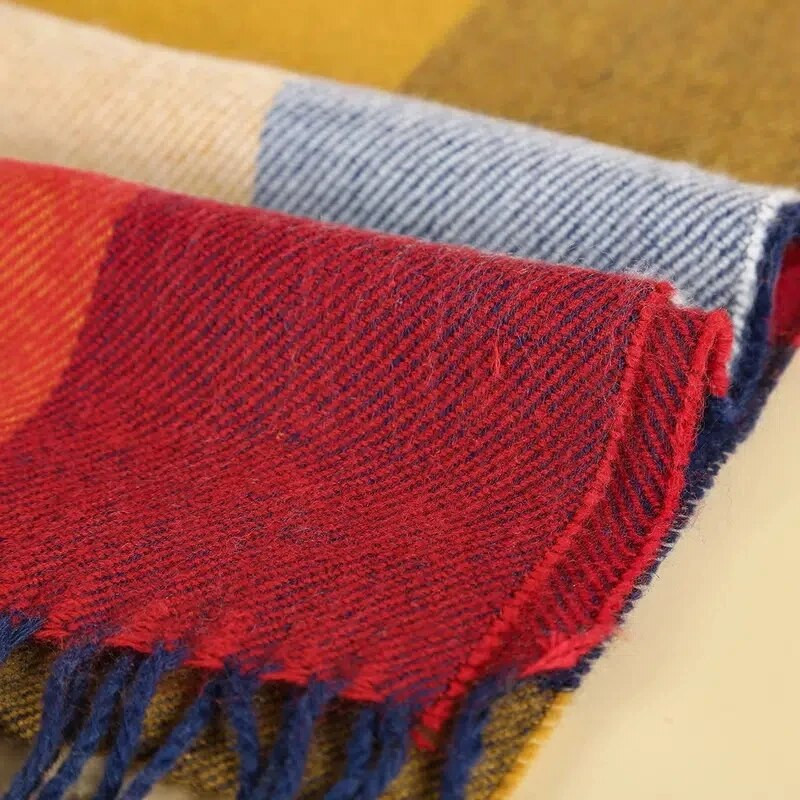 Ženske Tople Klasične Karirane Šalove Modne Ležerne Kašmir Par Rešetkaste Zimske Muške Poslovni Uniseks prigušivač hidžab 30cm*190cm