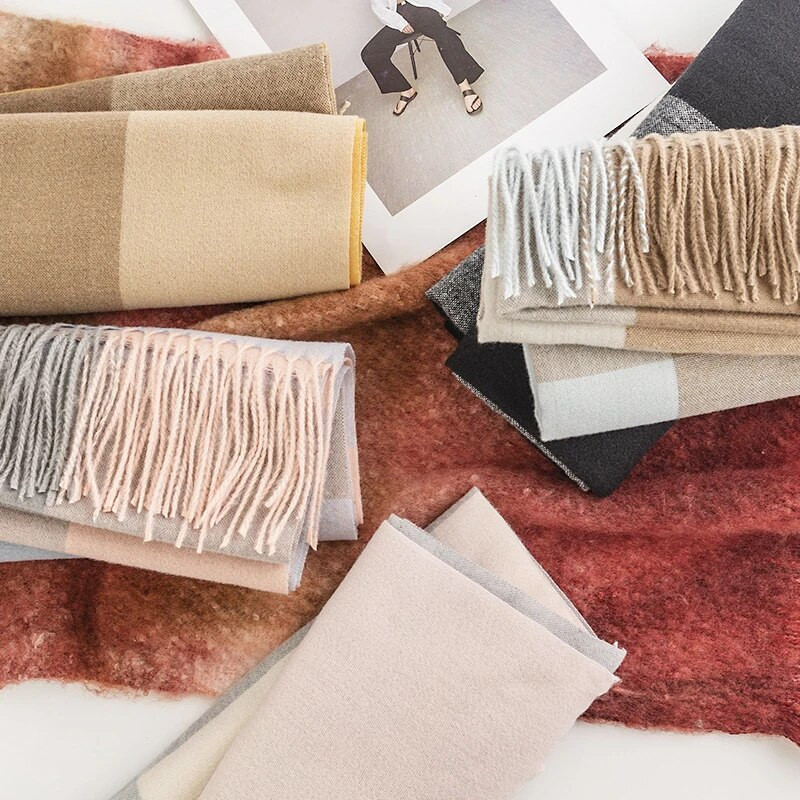 Karirani šalovi za žene, jesensko-zimski šalovi, šalovi od pašmine, šalovi i namoti za večernje haljine