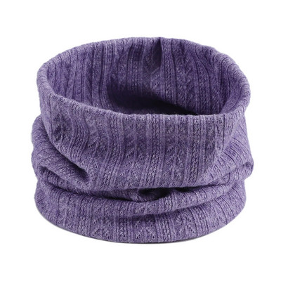 Jednobojni šareni vratni šal Zima Žene Muškarci Vuneni pleteni debeli topli šalovi s prstenom, otporni na vjetar, Pamuk, uniseks