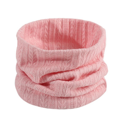 Jednobojni šareni vratni šal Zima Žene Muškarci Vuneni pleteni debeli topli šalovi s prstenom, otporni na vjetar, Pamuk, uniseks