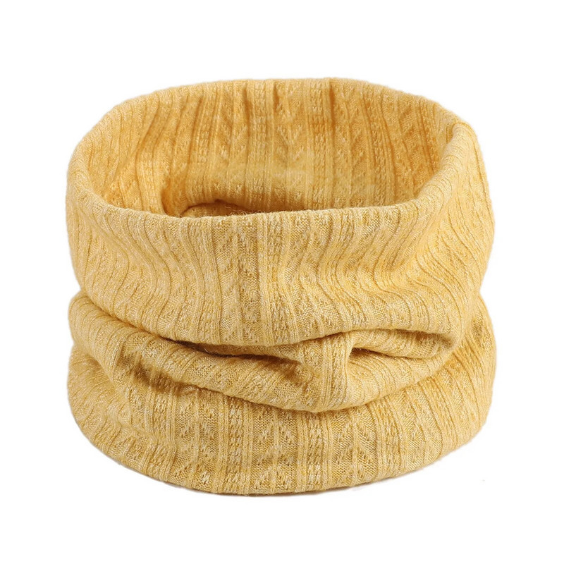 Jednobojni šareni vratni šal Zima Žene Muškarci Vuneni pleteni debeli topli šalovi s prstenom, otporni na vjetar, Pamuk, uniseks