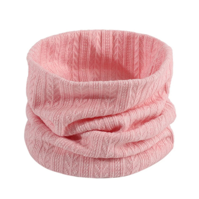 Jednobojni šareni vratni šal Zima Žene Muškarci Vuneni pleteni debeli topli šalovi s prstenom, otporni na vjetar, Pamuk, uniseks