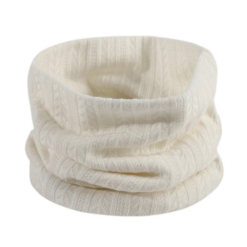 Jednobojni šareni vratni šal Zima Žene Muškarci Vuneni pleteni debeli topli šalovi s prstenom, otporni na vjetar, Pamuk, uniseks