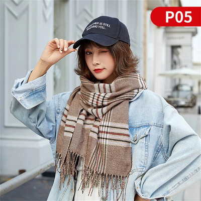 Šalovi od umjetnog kašmira za žene, jesen i zima, podebljani šal od antilopa, korejska verzija vunenog šala P01