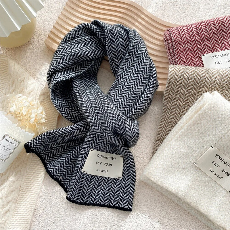 Ziemas silts lakats Sieviešu dizains vienkrāsains adīšana biezas šalles Sieviešu mīksts balts melns zils ins Neckercheif Pashmina šalle