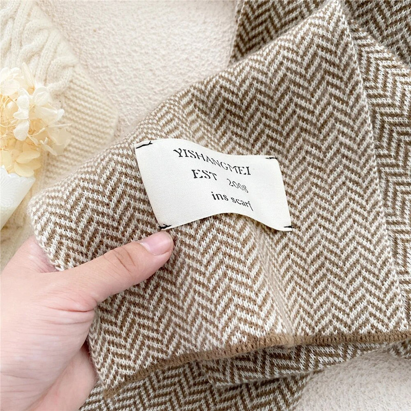 Ziemas silts lakats Sieviešu dizains vienkrāsains adīšana biezas šalles Sieviešu mīksts balts melns zils ins Neckercheif Pashmina šalle