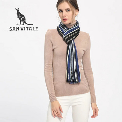 SAN VITALE Ženski šalovi Šalovi Zimski topli šal Luksuzni brend Mekani modni omoti Vuna Kašmir Svileni hidžab Bandana za vruću prodaju