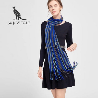 SAN VITALE Ženski šalovi Šalovi Zimski topli šal Luksuzni brend Mekani modni omoti Vuna Kašmir Svileni hidžab Bandana za vruću prodaju