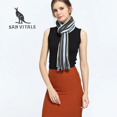 SAN VITALE Ženski šalovi Šalovi Zimski topli šal Luksuzni brend Mekani modni omoti Vuna Kašmir Svileni hidžab Bandana za vruću prodaju