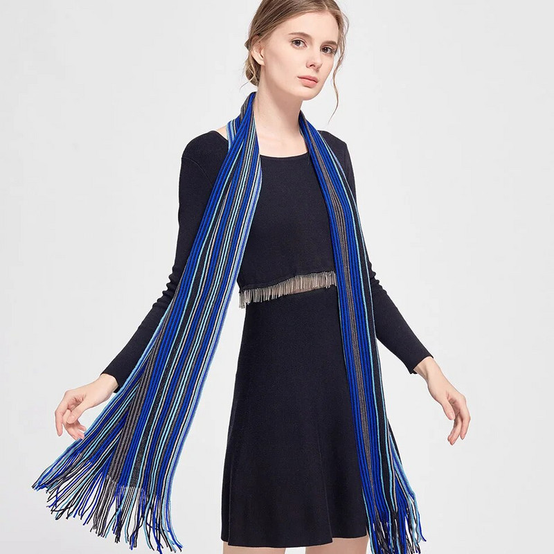 SAN VITALE Ženski šalovi Šalovi Zimski topli šal Luksuzni brend Mekani modni omoti Vuna Kašmir Svileni hidžab Bandana za vruću prodaju