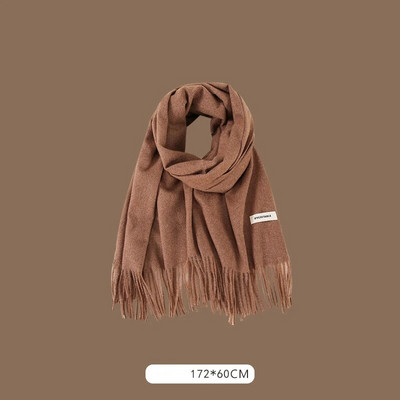 Ženski šal u smeđem stilu, modni karirani šalovi, rešetkasti zima, jesen, topli rešetkasti veliki šalovi, darovi