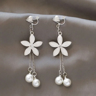 Naušnice s kopčom u korejskom stilu Naušnice s štipaljkom bez probušenih naušnica Moda za rođendansku zabavu u obliku cvjetnog srca Slatke naušnice s kopčom za uši Poklon