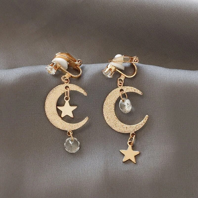 Naušnice s kopčom u korejskom stilu Naušnice s štipaljkom bez probušenih naušnica Moda za rođendansku zabavu u obliku cvjetnog srca Slatke naušnice s kopčom za uši Poklon