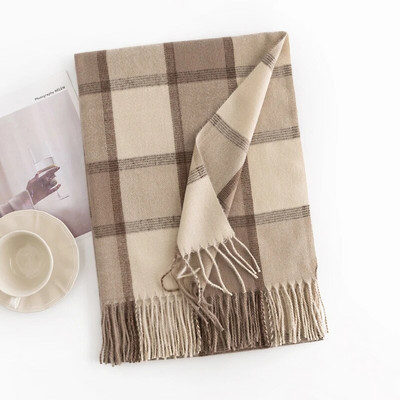 Γυναικείο φουλάρι, Μοδάτα μακριά καρό σάλια, μεγάλο πλέγμα Χειμερινά ζεστά κασκόλ Μεγάλα κασκόλ Δώρα για γυναίκες, κορίτσια