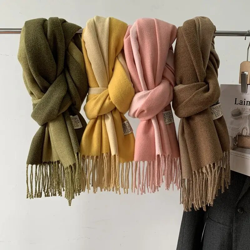 Egyszínű sál, Pashmina Feel kendők és pakolások estélyi ruhákhoz Sálak, Női őszi téli takaró sál, nagy sálak