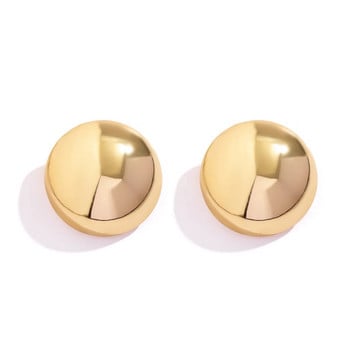 Ingemark Punk Smooth Round Big Ball Metal Stud Earrings for Women Classic Vintage Gold Color Piercing Earrings Steampunk Jewelry
