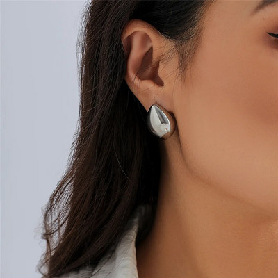 Ingemark Punk Smooth Kerek Nagy golyós Fém Fülbevaló Női Klasszikus Vintage Arany Szín Piercing Fülbevaló Steampunk Ékszer