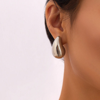 Ingemark Punk Smooth Kerek Nagy golyós Fém Fülbevaló Női Klasszikus Vintage Arany Szín Piercing Fülbevaló Steampunk Ékszer