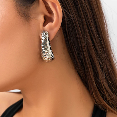 Ingemark Punk Smooth Kerek Nagy golyós Fém Fülbevaló Női Klasszikus Vintage Arany Szín Piercing Fülbevaló Steampunk Ékszer