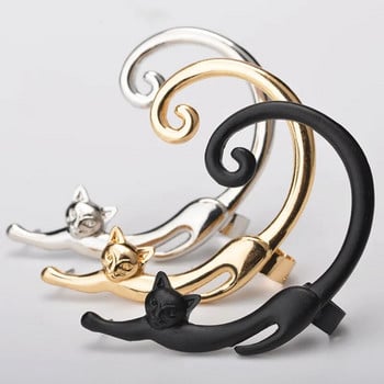 Уникален дизайн Сладки котешки уши Обеци за жени Момиче Готин темперамент Хип-хоп Модни бижута Обеци с шипове за уши