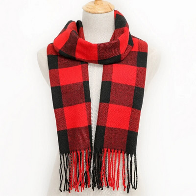 Popularni šal za par od kašmira Karirani zimski muški poslovni šal Ženski topli klasični rešetkasti šalovi Modni ležerni šalovi