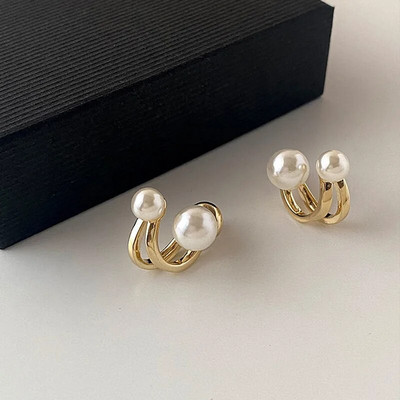 Ευρώπη και Αμερική 2023 Νέα ιδιοσυγκρασία Fishtail Pearl Earrings Fashion Personality Απλή πολυτελή γυναικεία σκουλαρίκια πάρτι