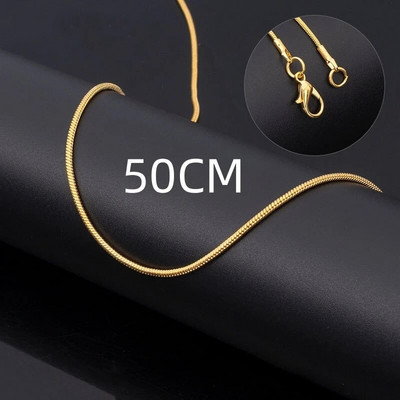 Vintage zlatna ogrlica od nehrđajućeg čelika sa zmijskim lancem za žene, modna ogrlica s lancem za ključnu kost, muški dodaci za nakit za zabavu