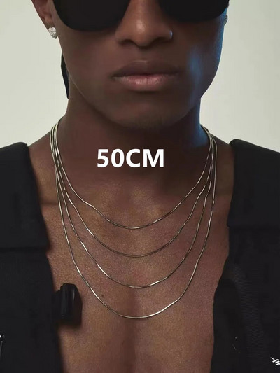 Vintage zlatna ogrlica od nehrđajućeg čelika sa zmijskim lancem za žene, modna ogrlica s lancem za ključnu kost, muški dodaci za nakit za zabavu