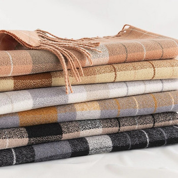 Дамски дълъг кариран шал с одеяло, масивен огромен топъл шал през зимата/есента, големи тартанови шалове, дамски подаръци с шал