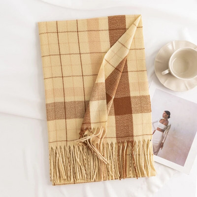 Ženski dugi karirani pokrivač šal, zdepast preveliki topli šal za zimu/jesen, veliki tartan šalovi, ženski darovi sa omotanim šalom