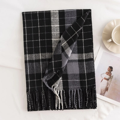 Ženski dugi karirani pokrivač šal, zdepast preveliki topli šal za zimu/jesen, veliki tartan šalovi, ženski darovi sa omotanim šalom