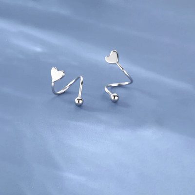 2PC nerūsējošā tērauda zelta krāsa minimāla kristāla zvaigzne ausu kniedes auskari sievietēm korejiešu spirālveida kniedes Tragus skrimšļa pīrsings rotaslietas