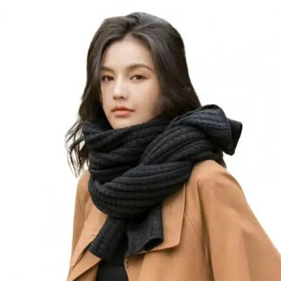 Sieviešu šalle Jauna ziemas trikotāžas modes gara šalle Sieviešu retro liela šalle Mīksta silta kašmira bieza vilnas šalle āra šalle