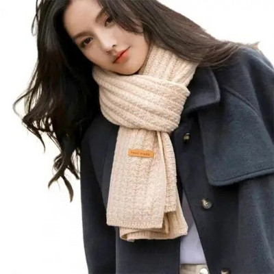 Sieviešu šalle Jauna ziemas trikotāžas modes gara šalle Sieviešu retro liela šalle Mīksta silta kašmira bieza vilnas šalle āra šalle