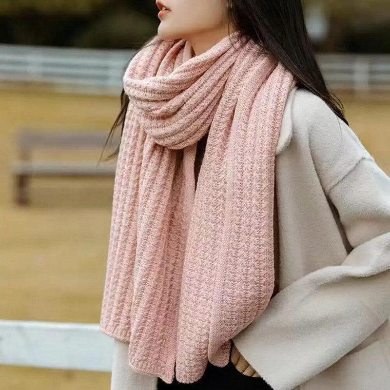 Sieviešu šalle Jauna ziemas trikotāžas modes gara šalle Sieviešu retro liela šalle Mīksta silta kašmira bieza vilnas šalle āra šalle