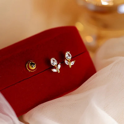 Divatos ezüst színű tulipán virágos fülbevaló női lányoknak, egyszerű, egyedi, édes romantikus ékszerparti 2023-ban, új trend