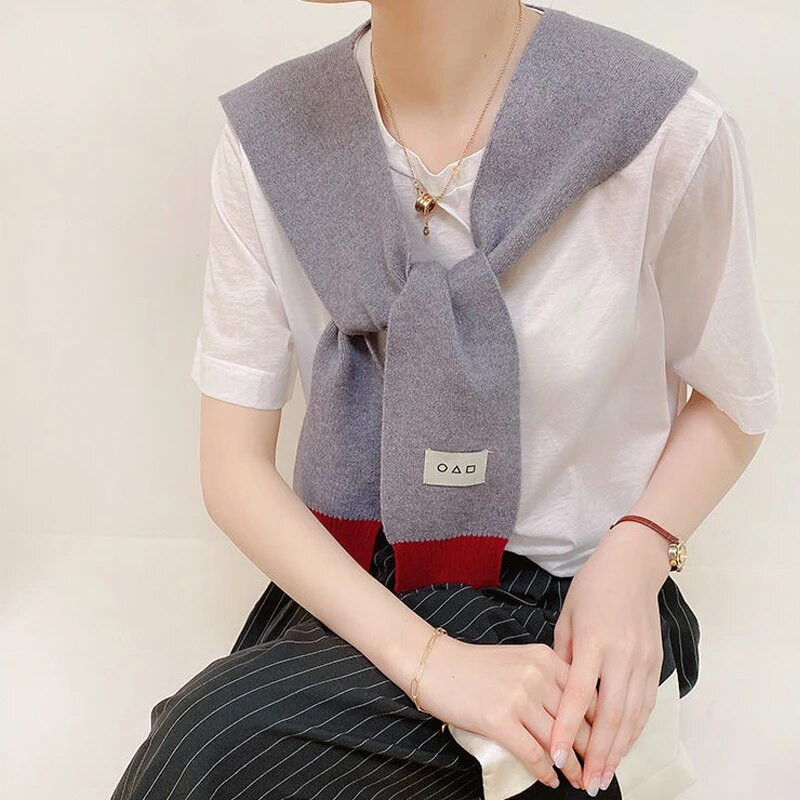 Šalovi za žene, pulover pleteni šalovi s čvorovima, šalovi za ležerna putovanja, ogrtači na ramena, modni omoti